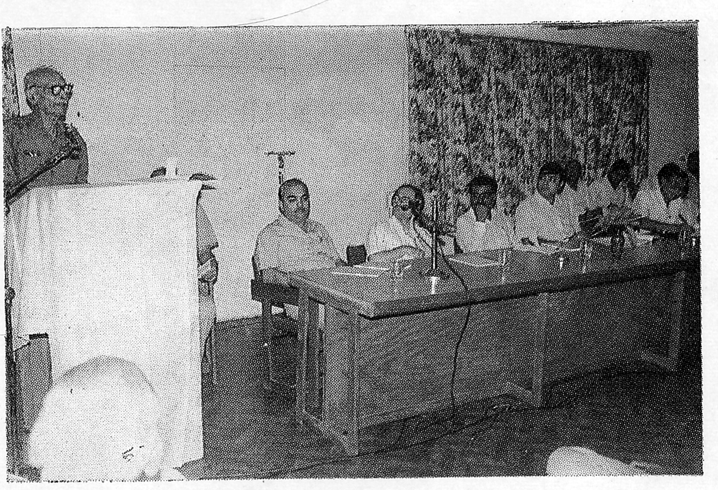 A shareholder of the Company, dressed in Dinesh fabrics, addressing the Annual General Meeting.